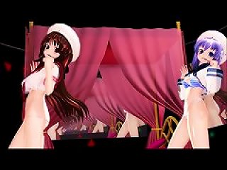 Two Attractive Mmd Characters Engage In Sexual Activities In The Video